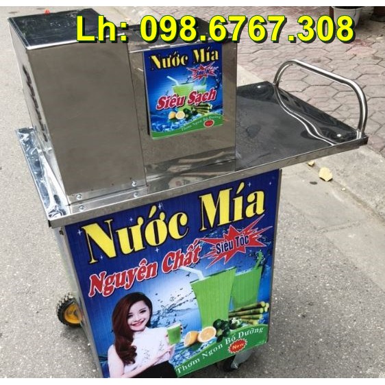 Máy ép nước mía bàn Inox, có bánh xe đẩy, ép khỏe, có bảo hành