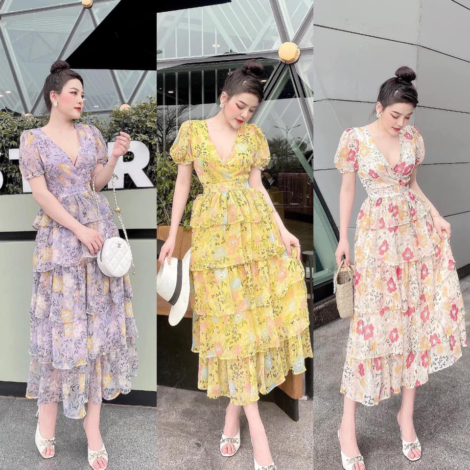 Váy hoa bèo tầng siêu xinh