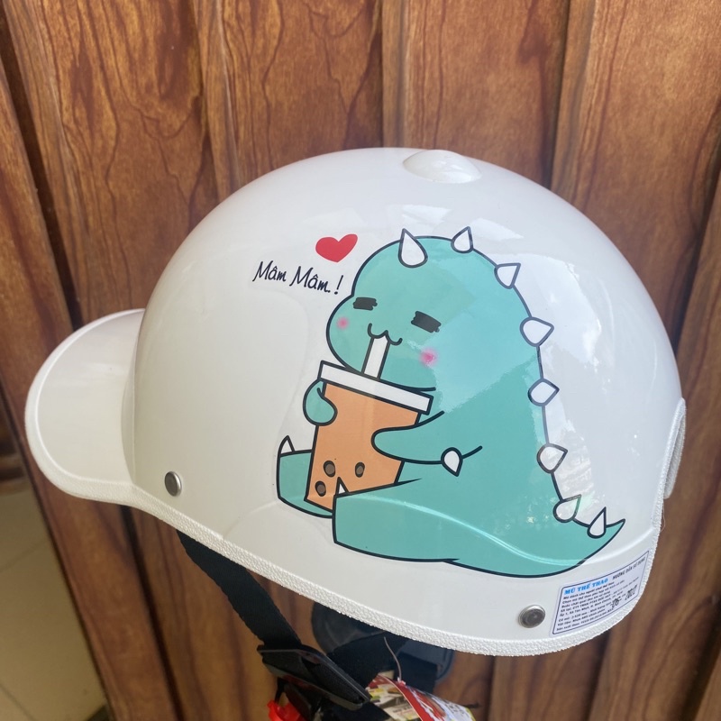 Nón kết bảo hiểm hình thú có khoét cột tóc cho nữ