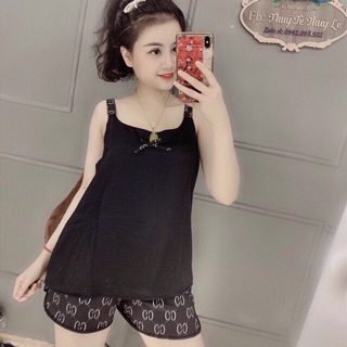 Bộ lụa satin dây
