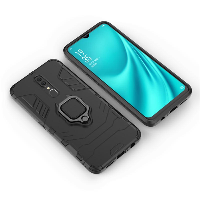 Ốp điện thoại silicon Tpu Pc kiểu giáp cứng có giá đỡ cho OPPO F11 F11 Pro