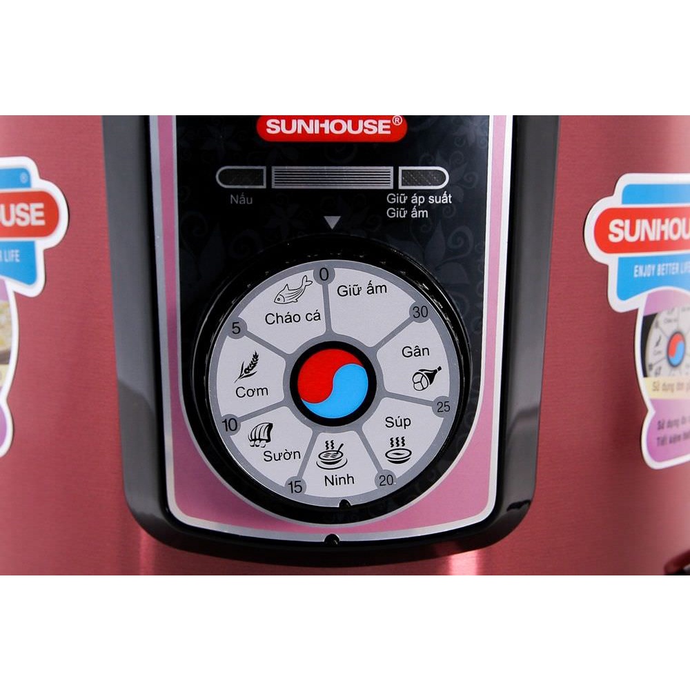 NỒI ÁP SUẤT ĐIỆN ĐA NĂNG SUNHOUSE SHD1755 ĐỎ