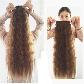 [ FREESHIP, HÀNG LOẠI 1, 60cm ] Tóc giả nữ cột xù mì dài, tóc buộc xoăn sóng