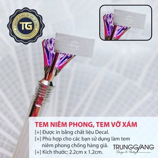 tem vỡ niêm phong xám