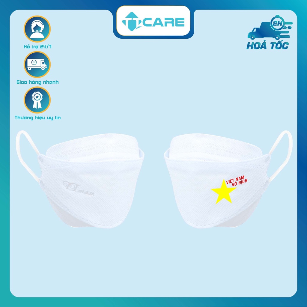 Hộp 10c Khẩu trang cổ động bóng đá TTCare Chính Hãng / Form 4D / 6 mẫu