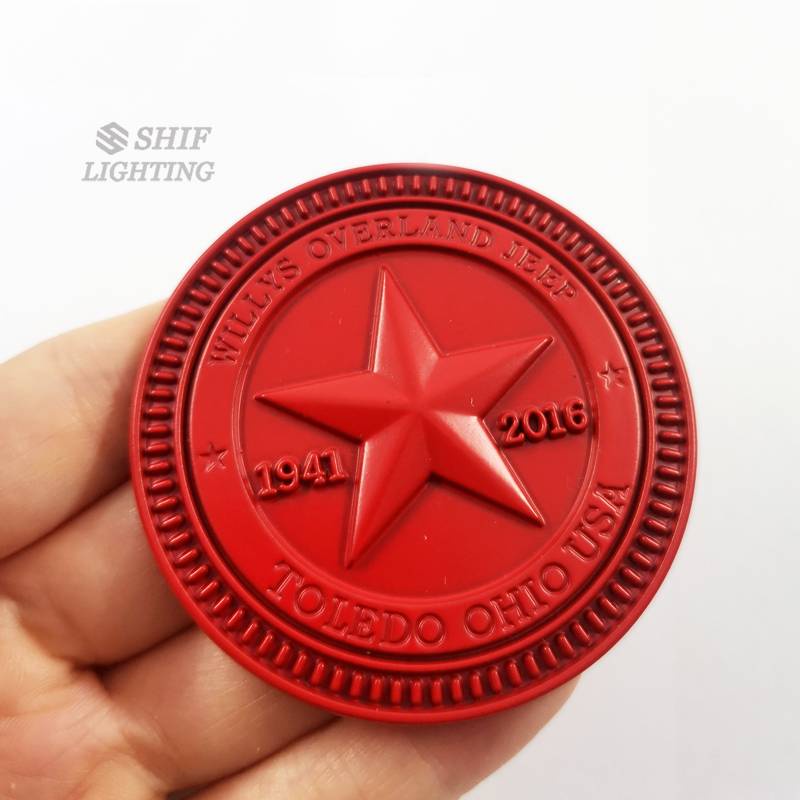 Logo có keo dán trang trí xe ô tô jeep 1941 hình ngôi sao