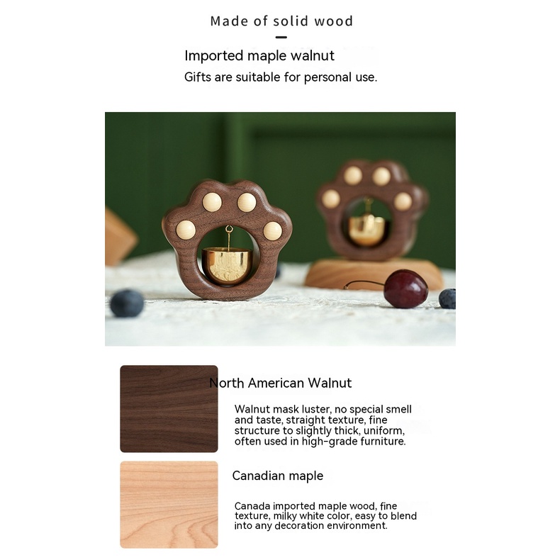 Chuông Gió Treo Cửa Trang Trí Hình Chân Mèo Dễ Thương Phong Cách Nhật Bản