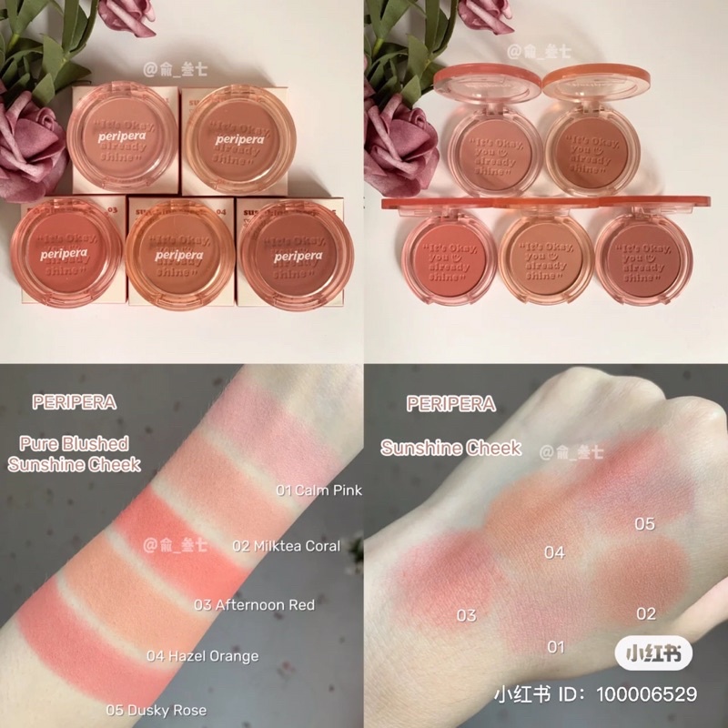 Phấn má PERIPERA PURE BLUSHED SUNSHINE CHEEK 4,2g siêu mịn nhẹ nhàng phù hợp với tất cả các loại da