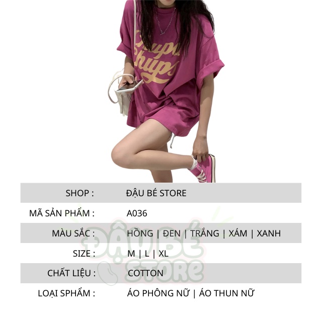 Áo Phông Form Rộng Tay Lỡ Nam Nữ Ulzzang - Áo Thun Unisex Năng Động Hoạ Tiết Chupa Chups Dễ Thương Chất Mát-Daube - A036