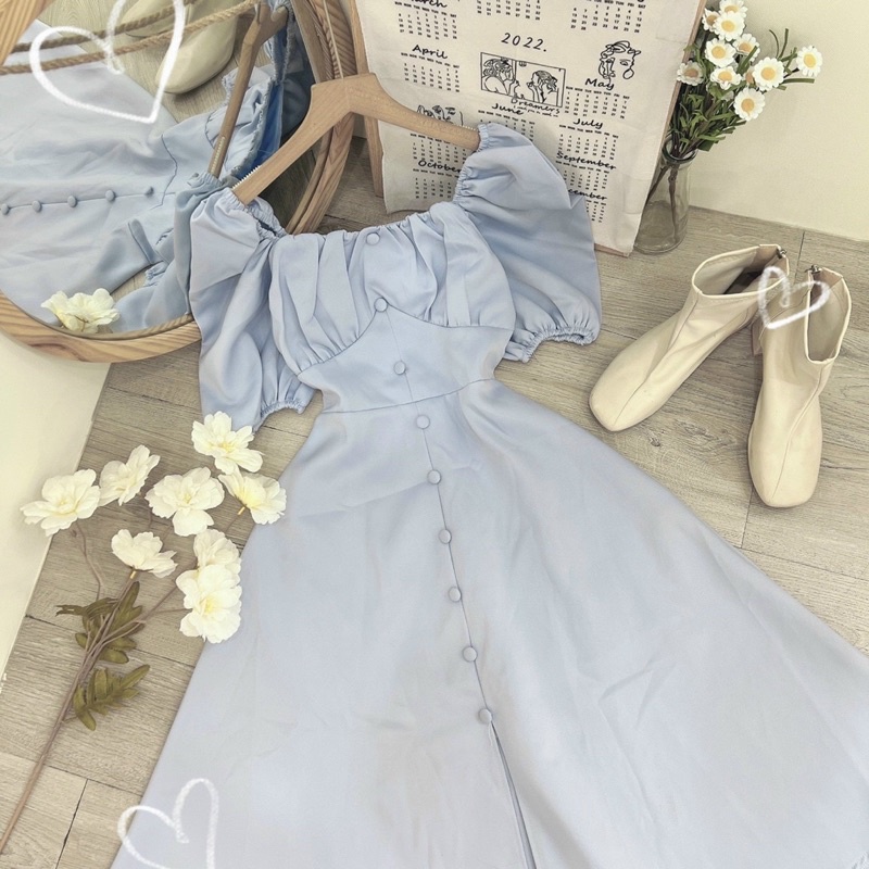 ĐẦM MIDI NÚT BỌC