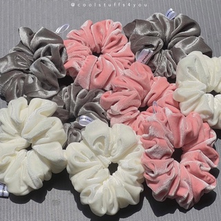 Buộc Tóc Scrunchies Nhung Dày Mịn Tone Màu Dễ Thương✨Size Thường