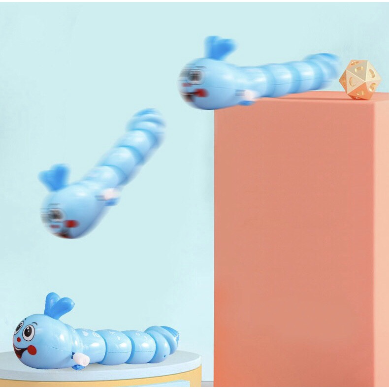 Đồ Chơi Trẻ Em 💗FREESHIP💗 Đồ Chơi Sâu Vặn Cót Cho Bé Kích Thích Bé Vận Động Sóc_Toystore