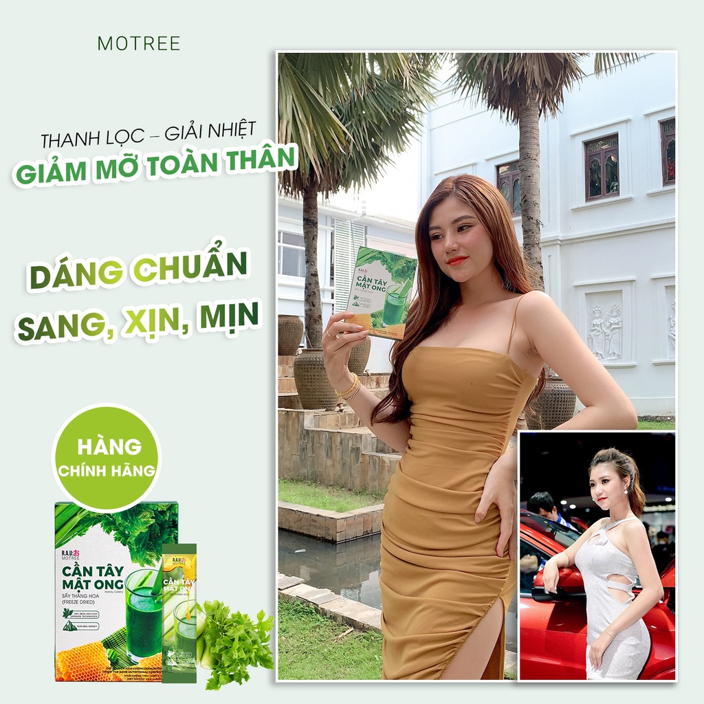 Bột cần tây mật ong Motree giảm cân nhanh cấp tốc an toàn hộp 14 gói