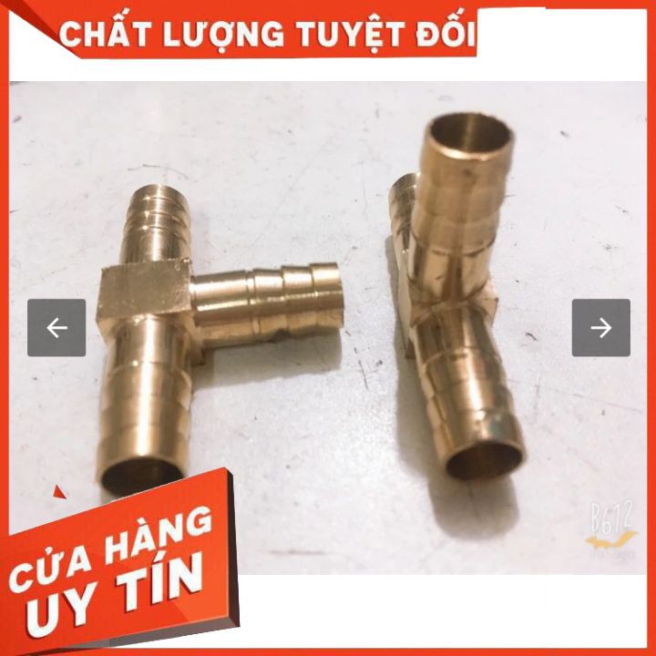 Chữ T Nối Bình Gas Với 2 Bếp dùng giây mềm dẩn gas