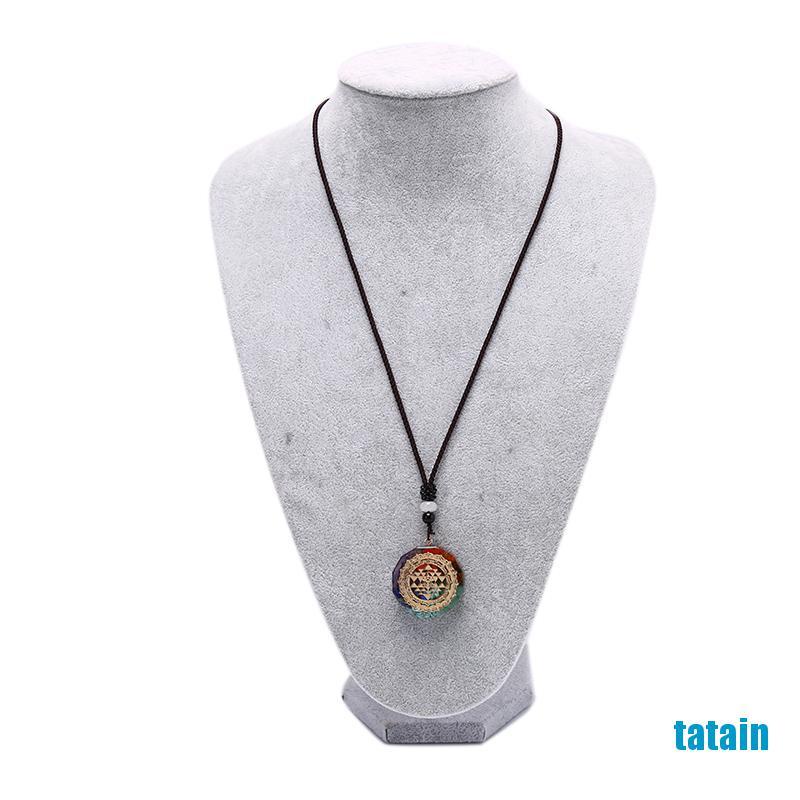 Dây chuyền mặt đá Orgonite thủ công chakra thiền năng lượng WK