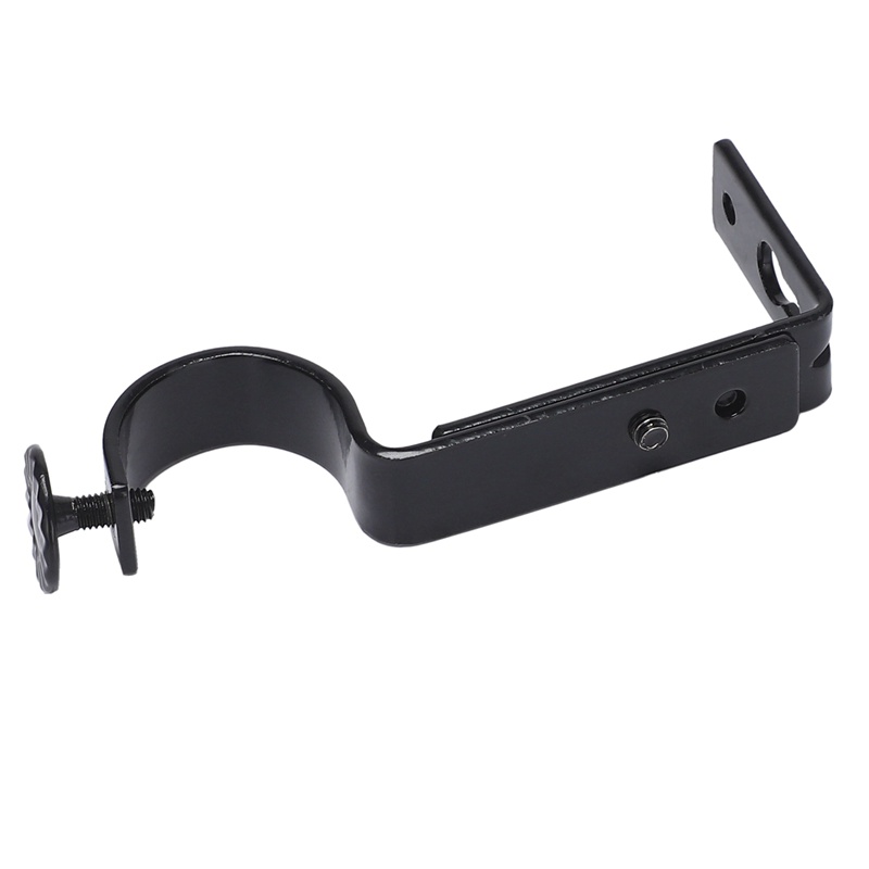 Set 6 giá đỡ thanh treo rèm cửa bằng thép cao cấp màu đen có thể điều chỉnh