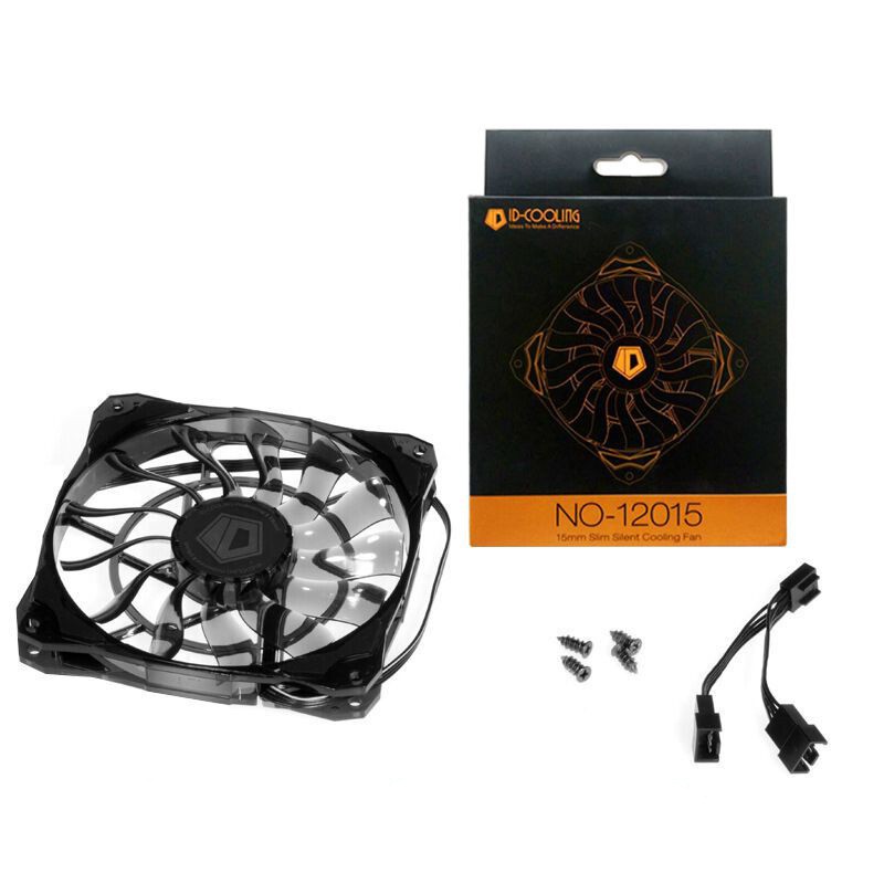 Quạt Fan case 12cm ID-Cooling NO-12015 slim - Nhỏ gọn, PWM 4pin, mỏng 15mm, fan ITX