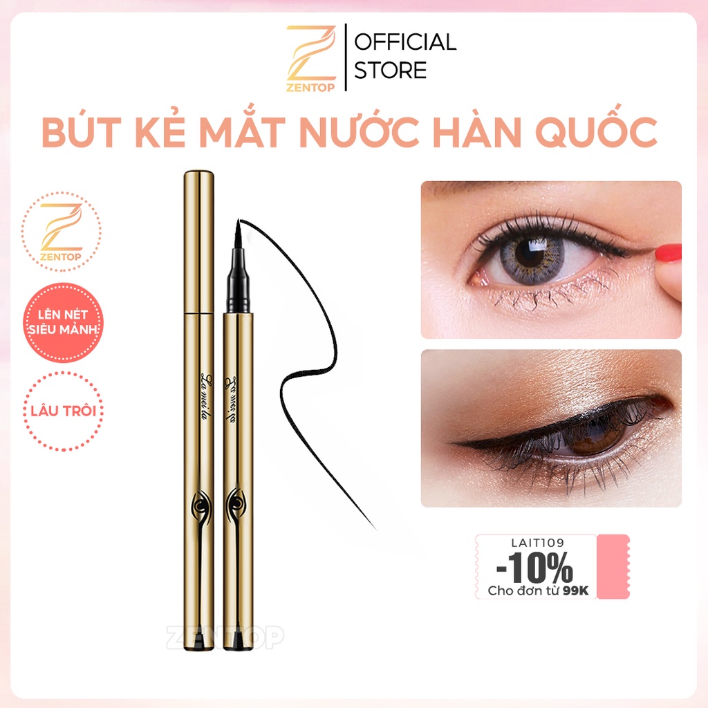 Bút Kẻ Mắt Nước Phong Cách Hàn Quốc Lâu Trôi Chống Nước Nhanh Khô Lameila ZENTOP