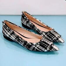 Giày búp bê bệt chất tweed - Zara authentic newtag - size 36