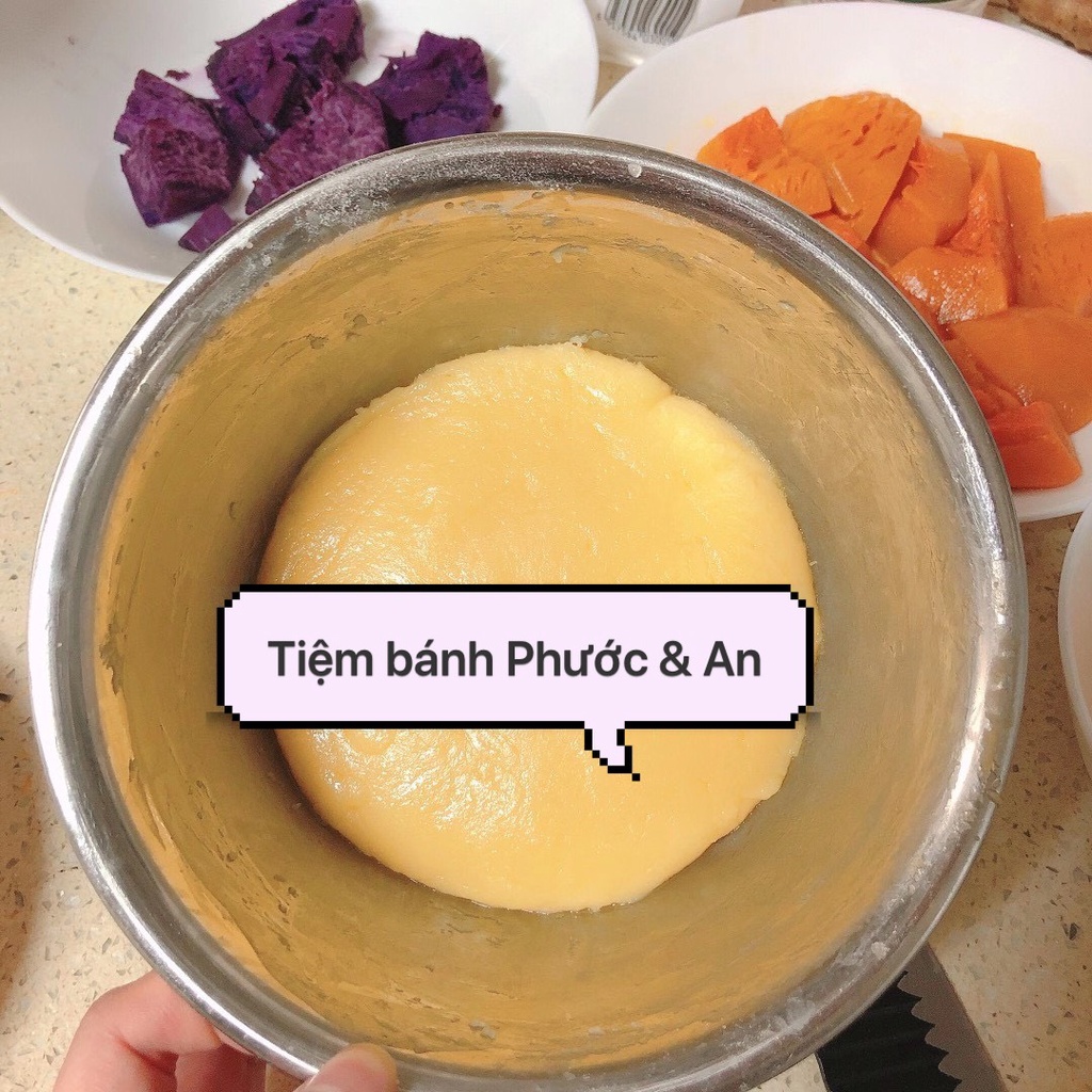 Bánh bao cá chép nhân đậu đỏ cốt dừa