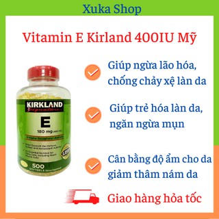 Vitamin e mỹ, vitamin e kirkland 400 iu, e mỹ - hàng chính hãng