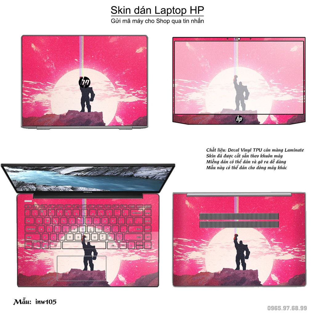 Skin dán Laptop HP in hình Inifinity War (inbox mã máy cho Shop)