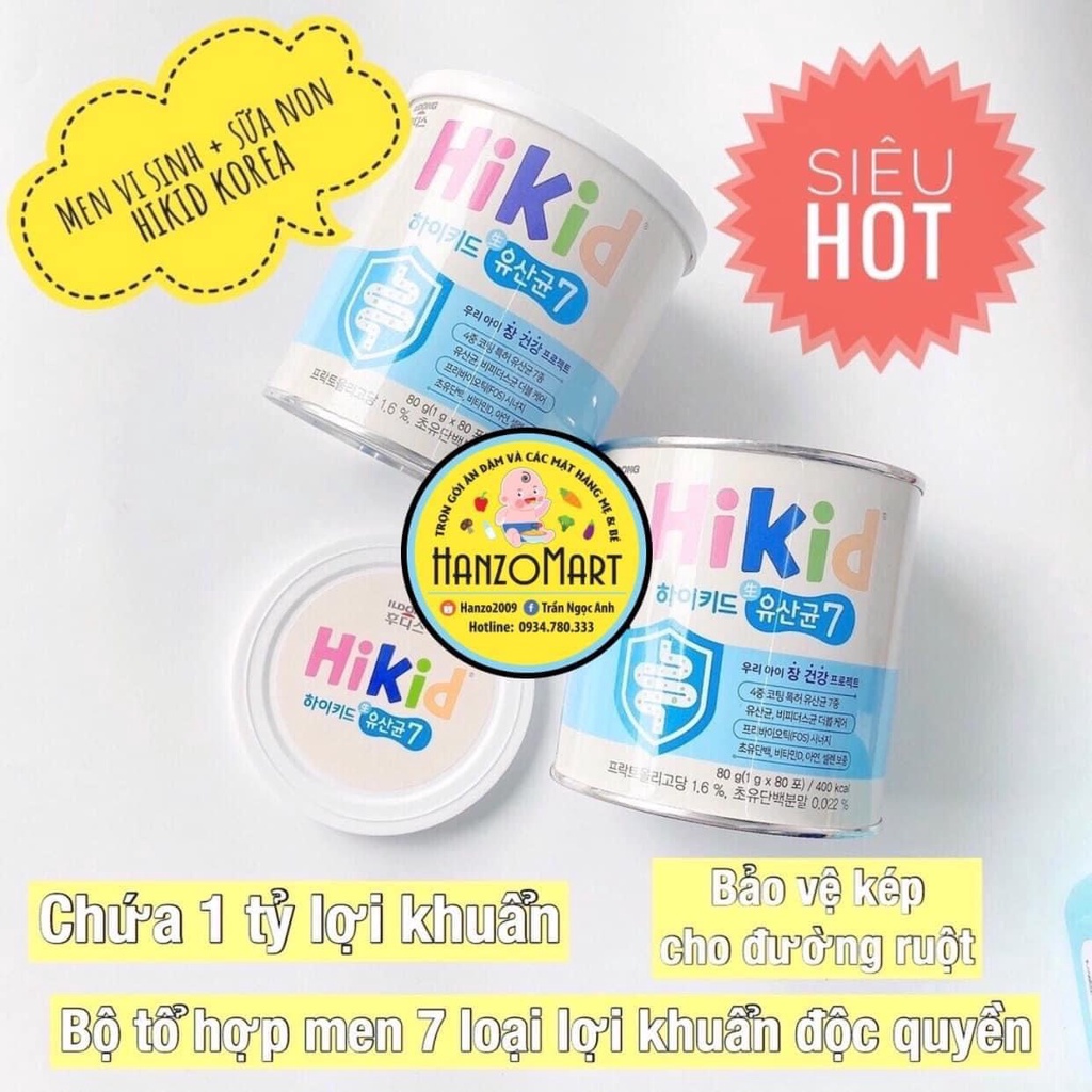 Sữa non men 2in1 Hikid kết hợp 80 gói - Nội Địa Hàn Quốc
