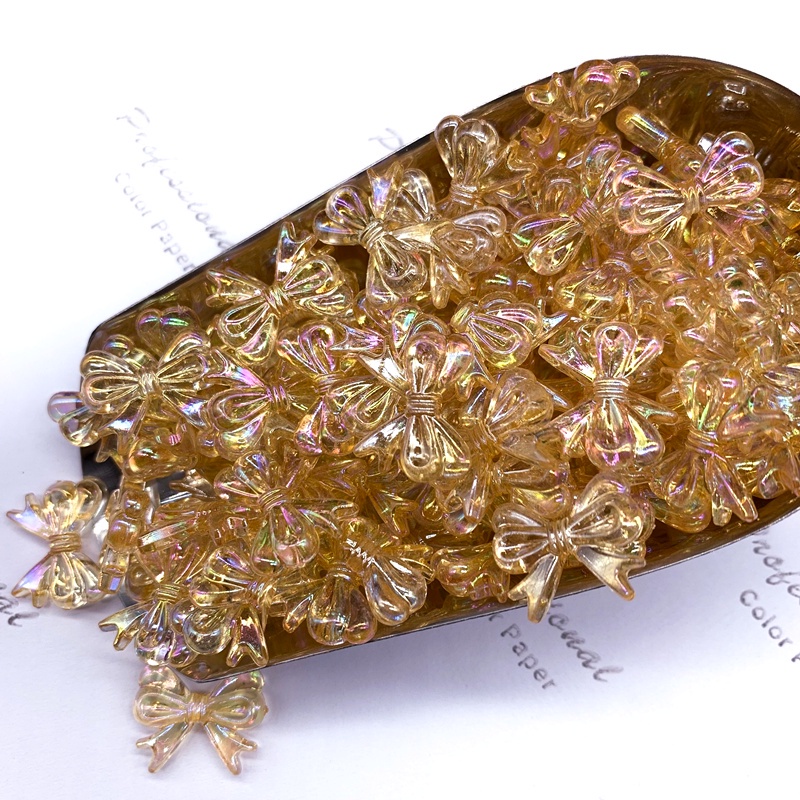 30 Cái / Lốc 15*18mm AB Dream Color Hình Nơ Phụ Kiện Làm Trang Sức Thủ Công