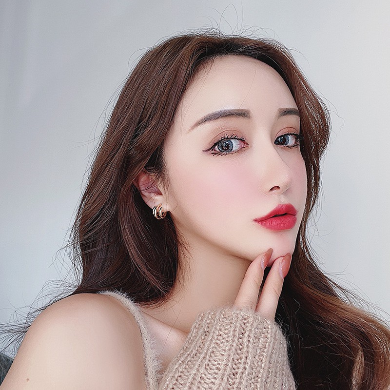 Khuyên tai kẹp không bấm lỗ chốt cố định K211 bằng hợp kim mạ vàng hình chữ C dáng ngắn Leous Accessories