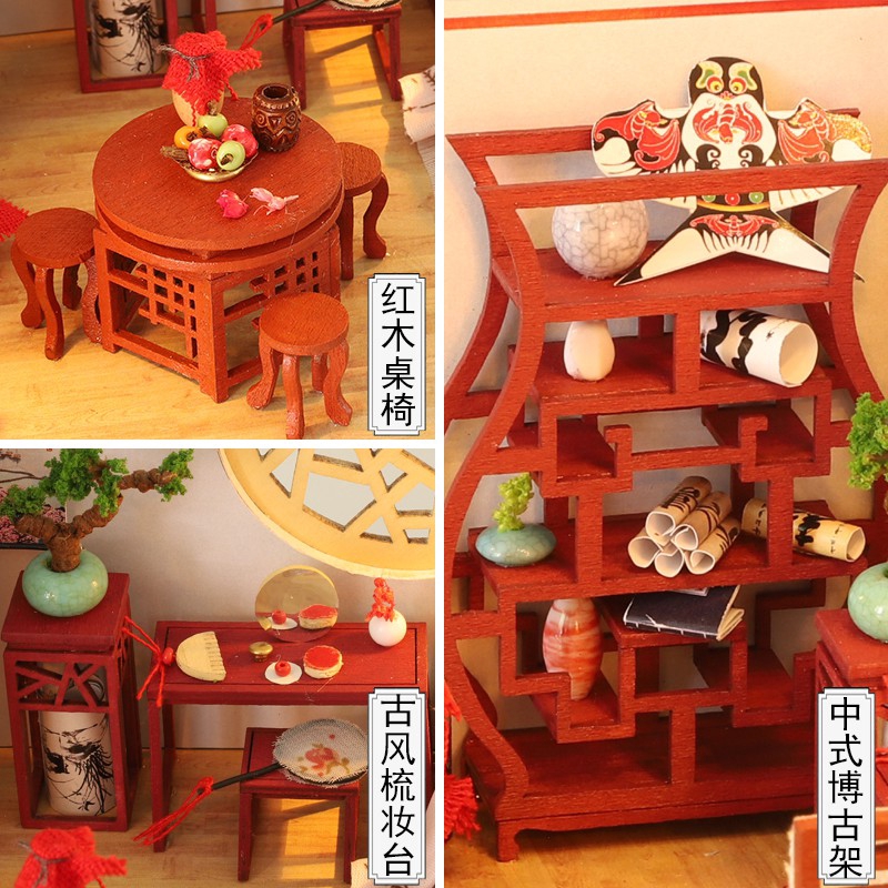 Cutebee Diy Nhà búp bê Tự làm bằng gỗ Bình rượu