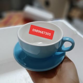 Combo 10 bộ cốc + đĩa cafe capuchino đủ màu