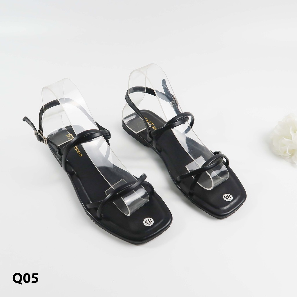 Sandal đan dây xoắn điệu đà HMTSHOES Q05