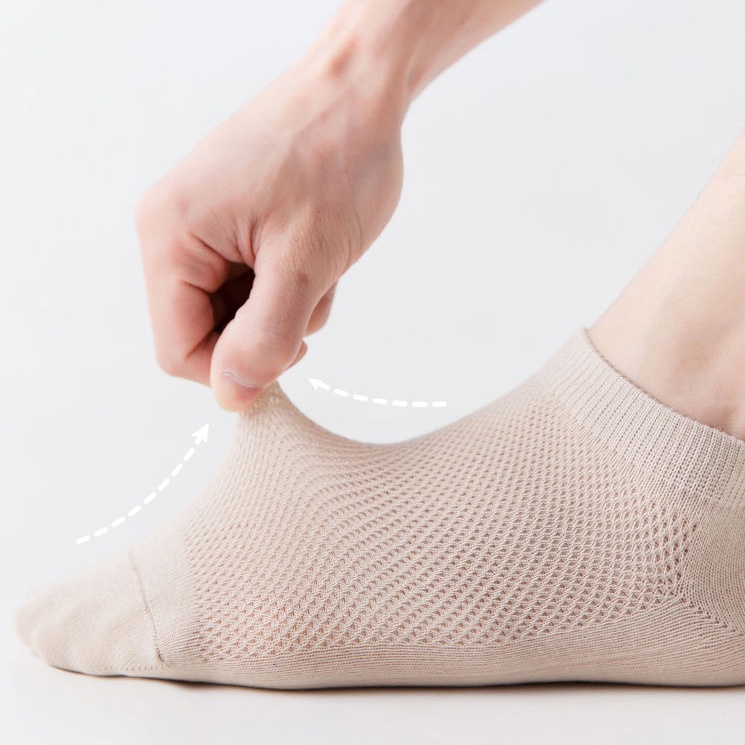 Vớ cotton Cổ Thấp Màu Trơn Thoáng Khí Thời Trang Cho Nam