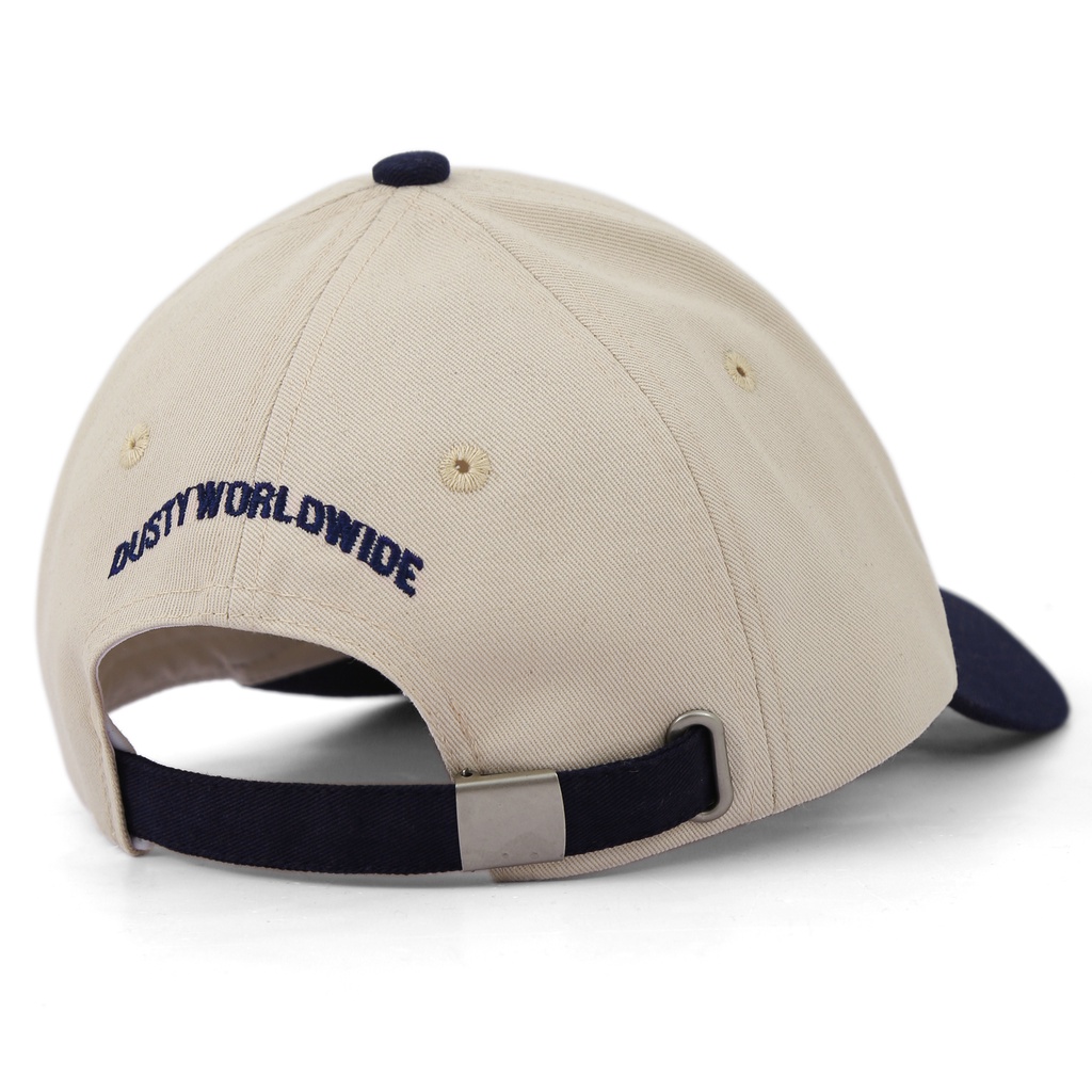 MŨ LƯỠI TRAI CHỮ THÊU DUSTY CAP - PHỐI MÀU BEIGE/ NAVY