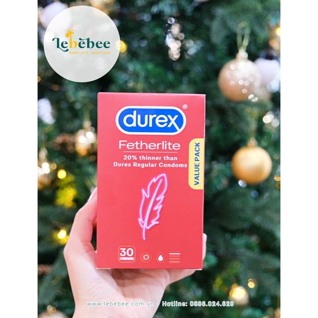 Bao Cao Su Durex Fetherlite Úc giúp quan hệ an toàn, tăng khoái cảm cho nam giới 30 cái