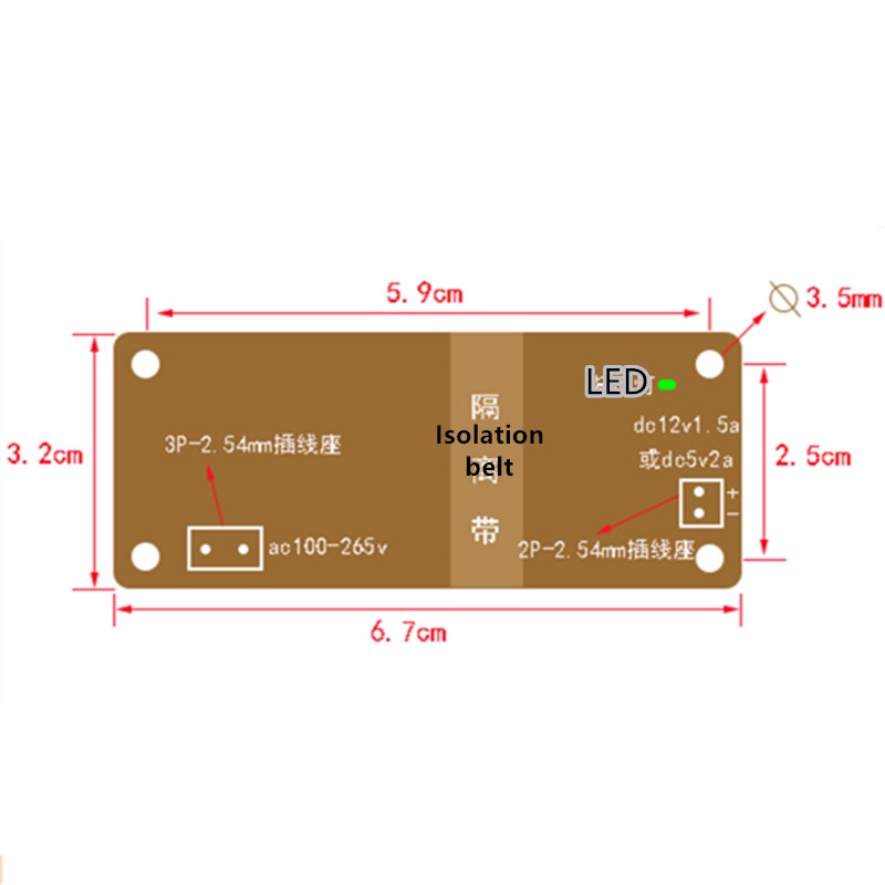 Mô Đun Chuyển Đổi Nguồn Điện AC-DC 12V 1.5A 5V 2A AC 100-265V AC 220V Sang 12V 5V 9V