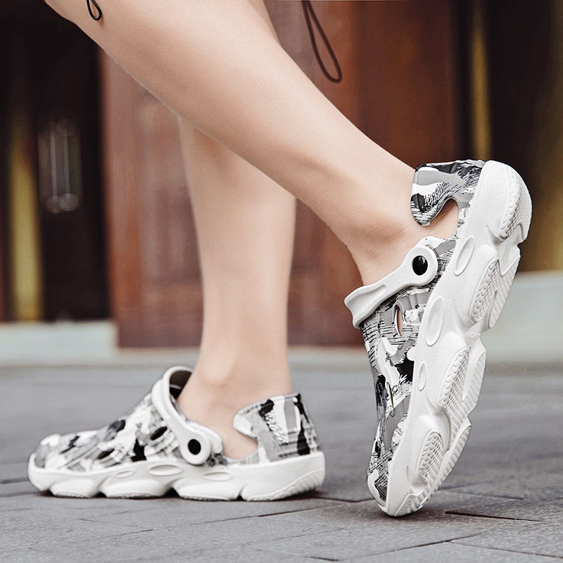 Dép Sandal Đục Lỗ Thoáng Khí Chống Trượt Cỡ Lớn 45 Plus 46 Plus Fat 47 48 Thời Trang Mùa Hè Cho Nam