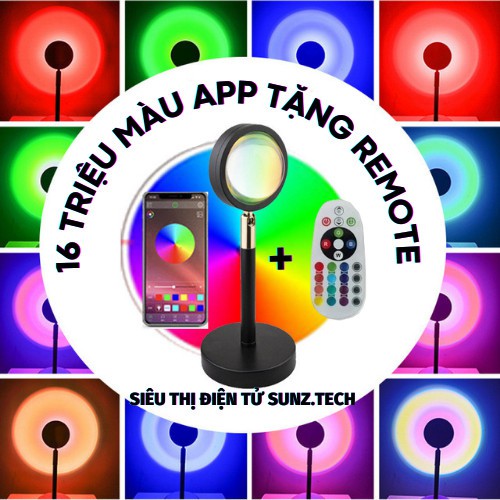 Đèn hoàng hôn 16 TRIỆU MÀU APP đèn led tiktok ,sunset,chụp ảnh sống ảo quay video livestream siêu hót