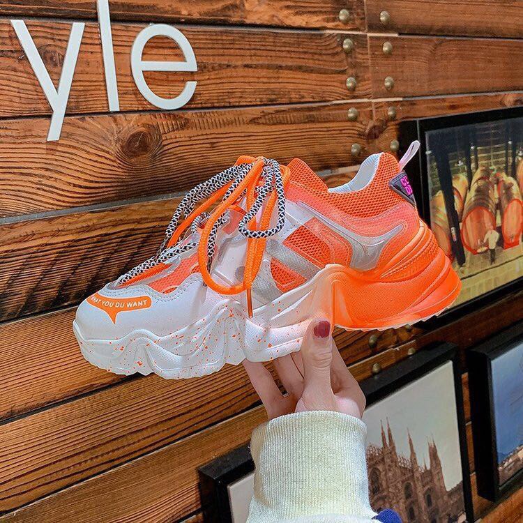 Giày thể thao nữ Bụng Bự Store đế phun sơn độn đế pha màu siêu đẹp mã A1 | BigBuy360 - bigbuy360.vn