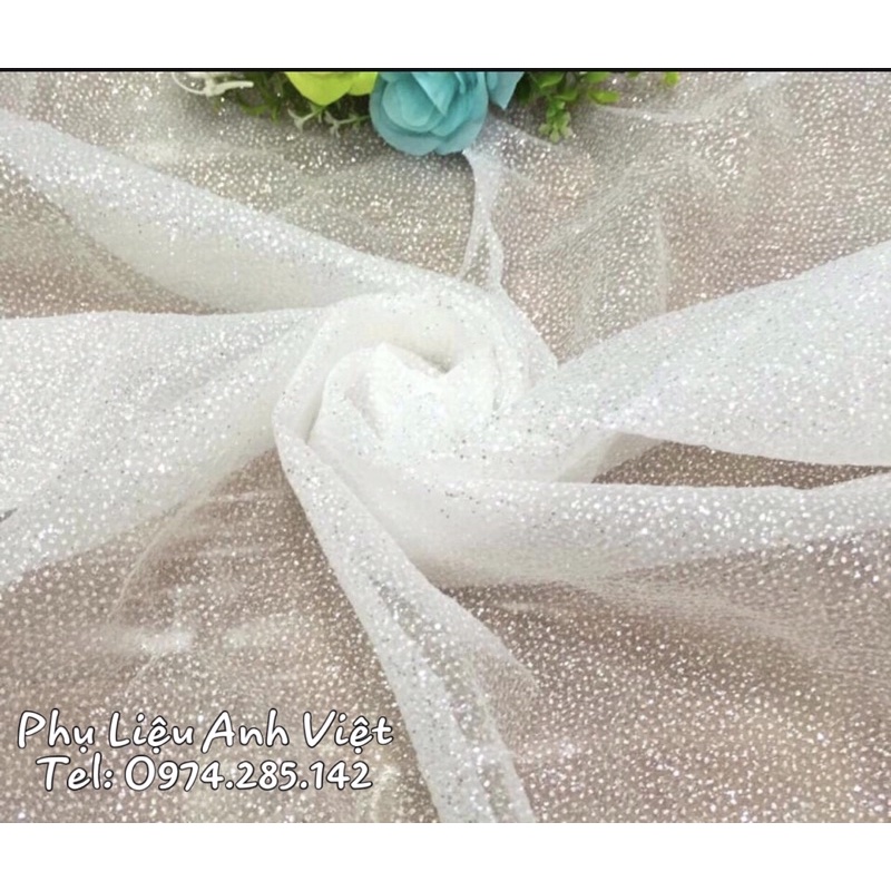 Vải xốp kim tuyến hạt kim tuyến lấp lánh tạo hiệu ứng đẹp cho váy xinh