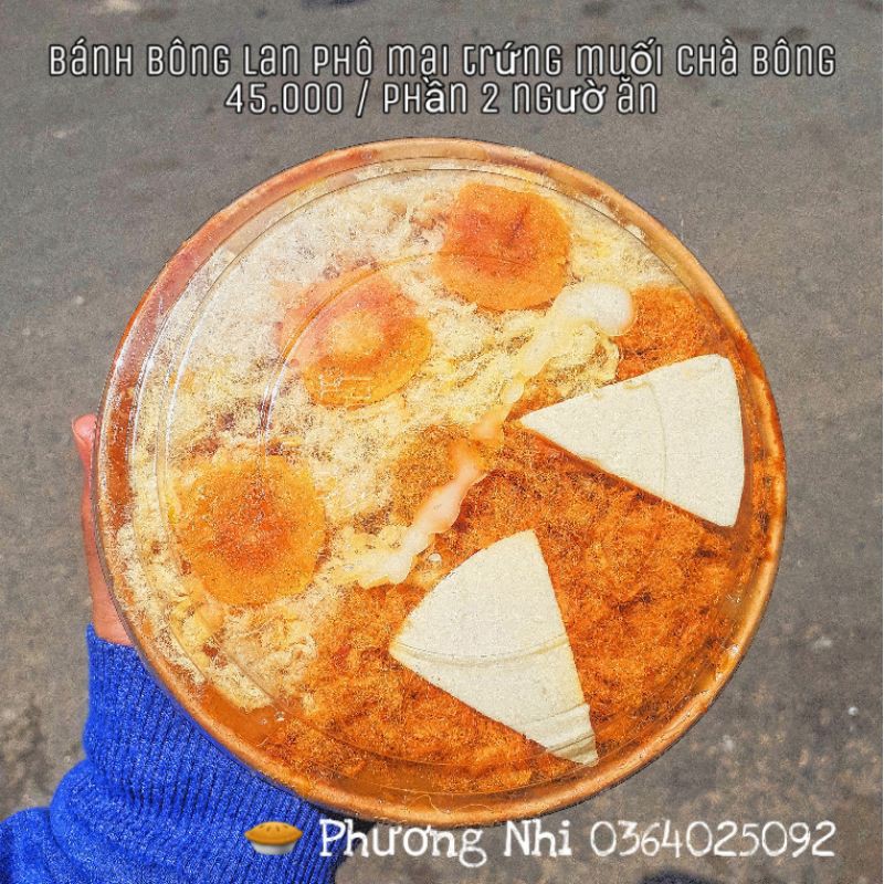 Bánh bông lan phô mai trứng muối