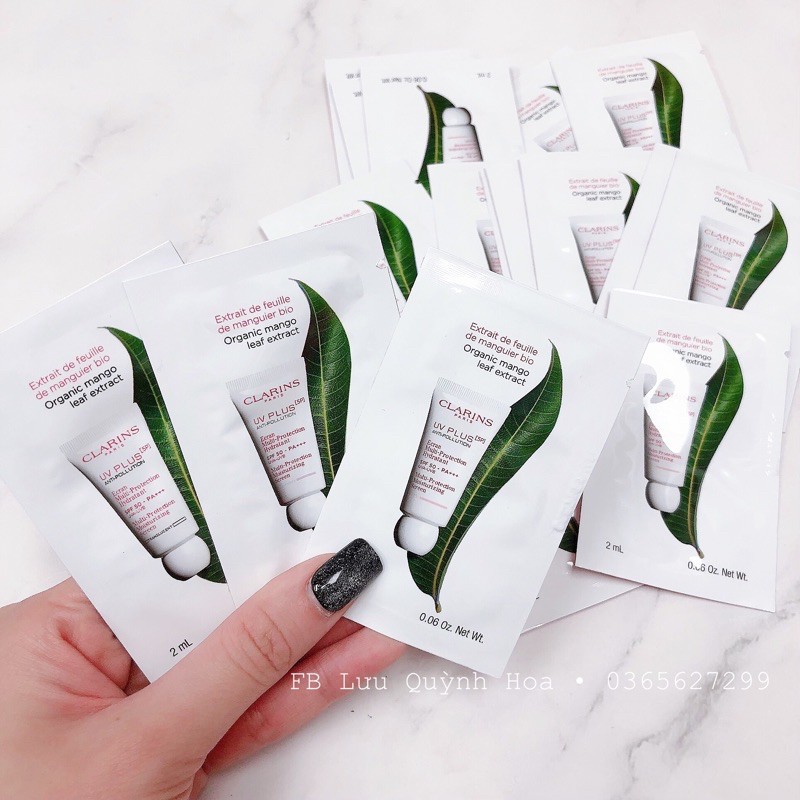 Kem chống nắng Clarins UV Plus  Anti-Pollution mẫu mới 2021 sample 2ml