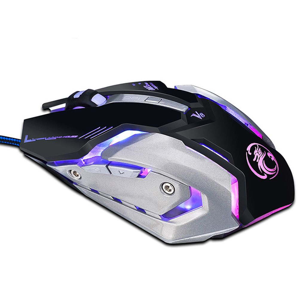 Chuột Chơi Game Chuyên Nghiệp Mimice V8 Có Đèn Led Và Phụ Kiện