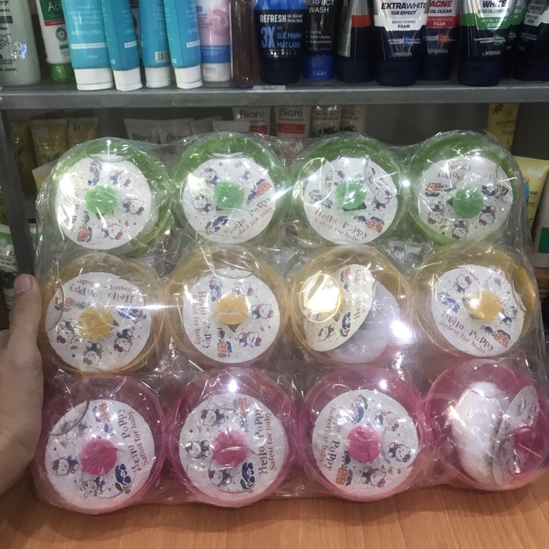Hộp bông chặm phấn em bé Hello Poppy