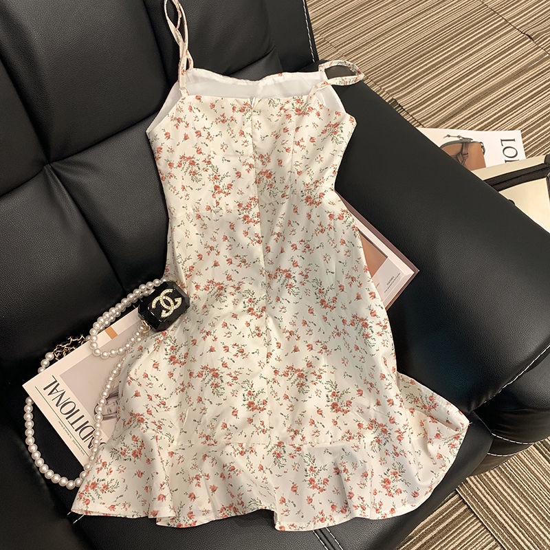 Đầm Hoa Cổ Chữ V Thời Trang Mùa Hè Sành Điệu Cho Nữ