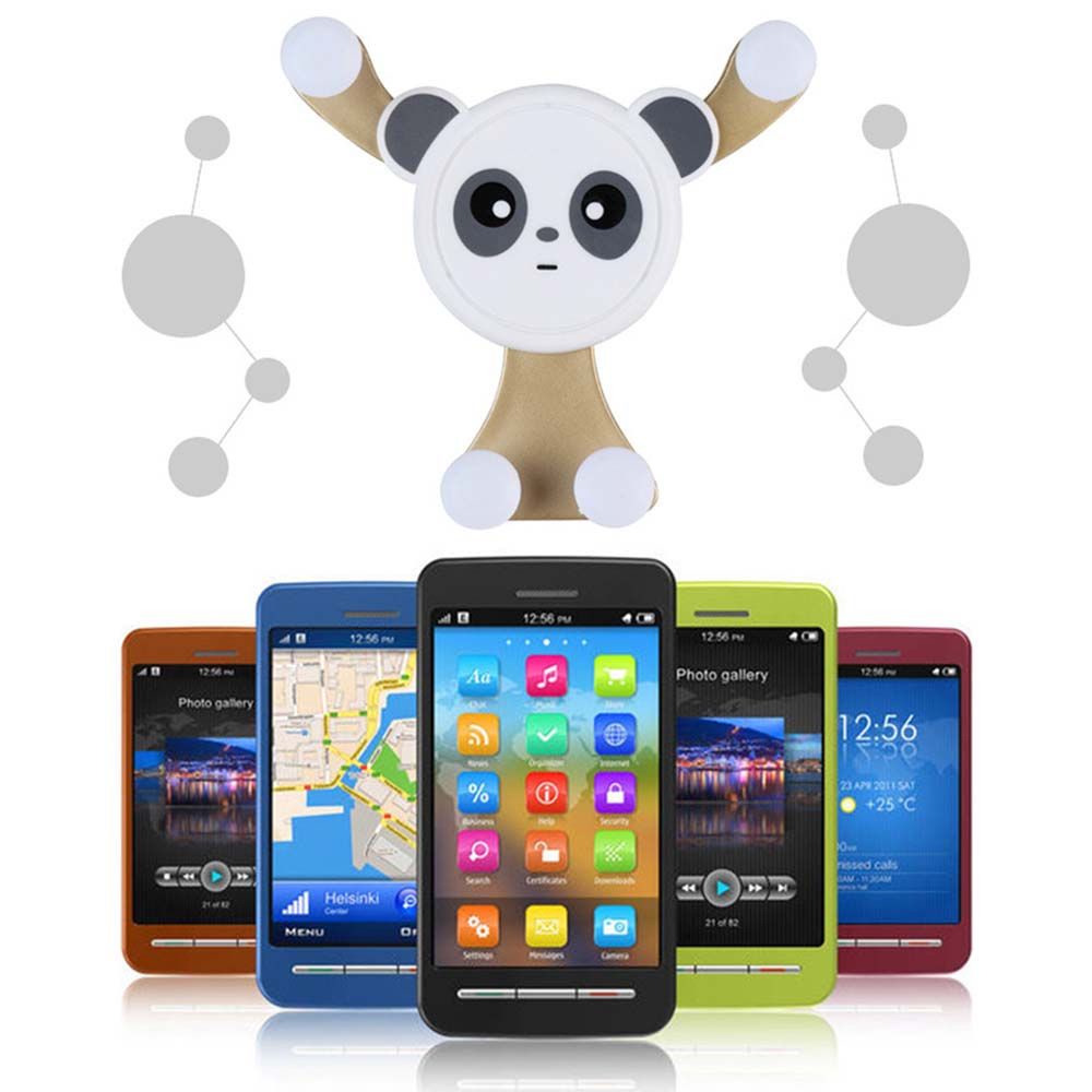 Giá đỡ điện thoại gắn lỗ thông gió xe hơi hình gấu trúc dễ thương VANES1