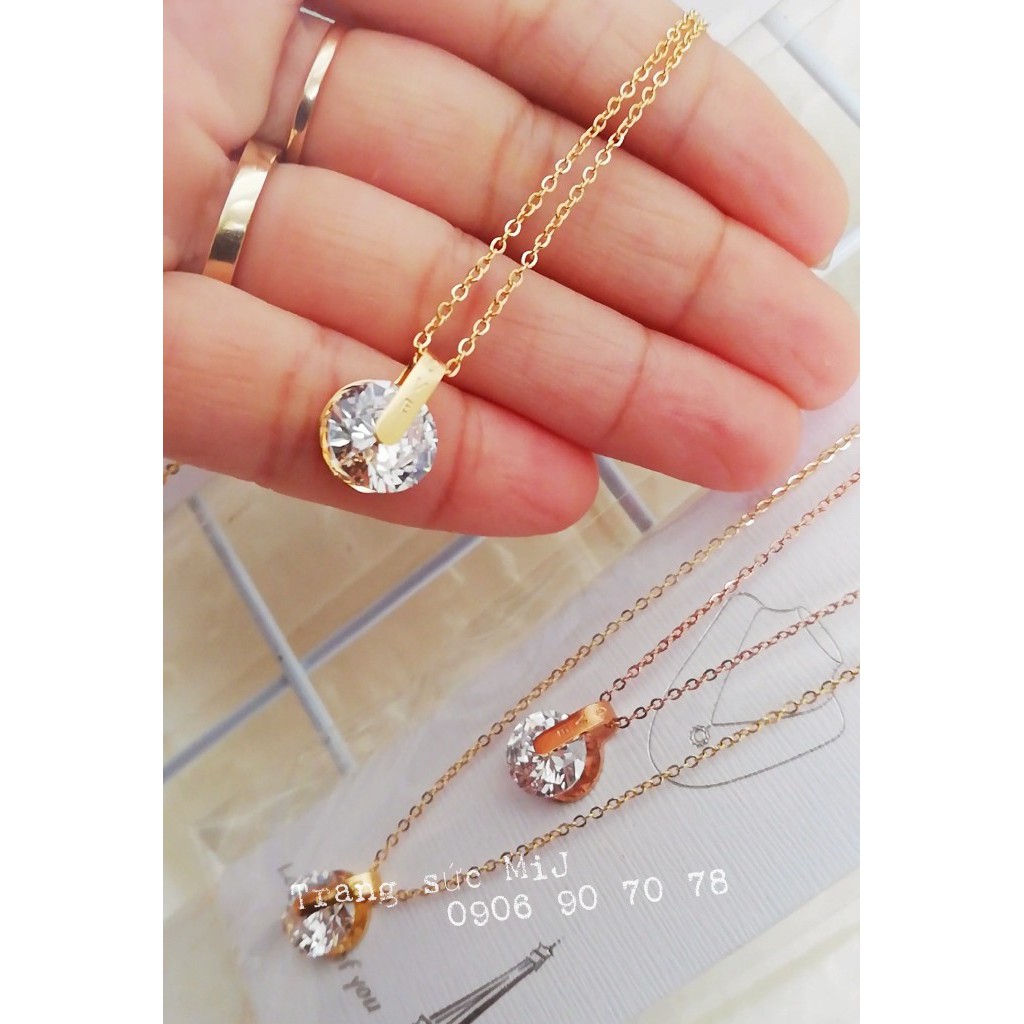DÂY CHUYỀN TITAN ĐÁ TRÒN TRẮNG LOVE