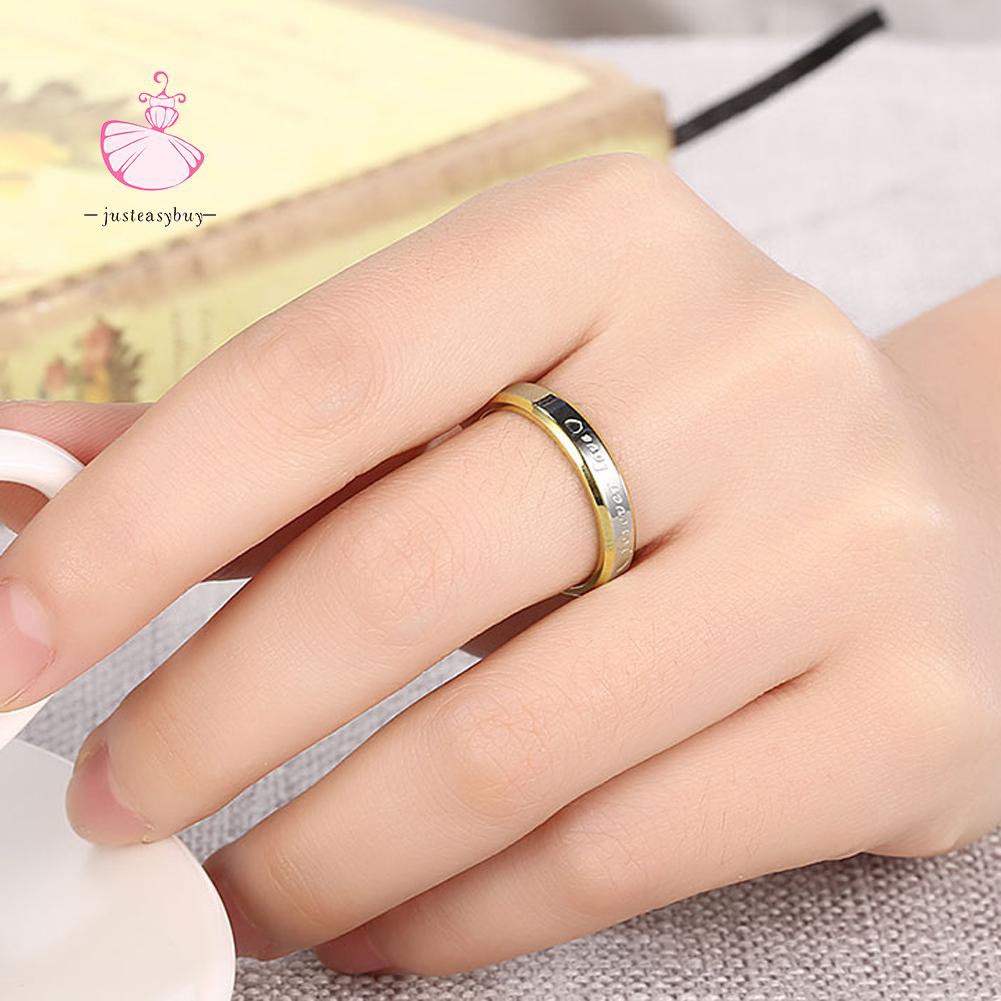 Nhẫn Cưới Mạ Vàng Bạc Khắc Chữ Forever Love 118883