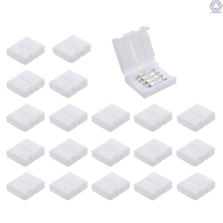 Bộ 20 đầu nối dây đèn led rgb 4 pin màu trắng
