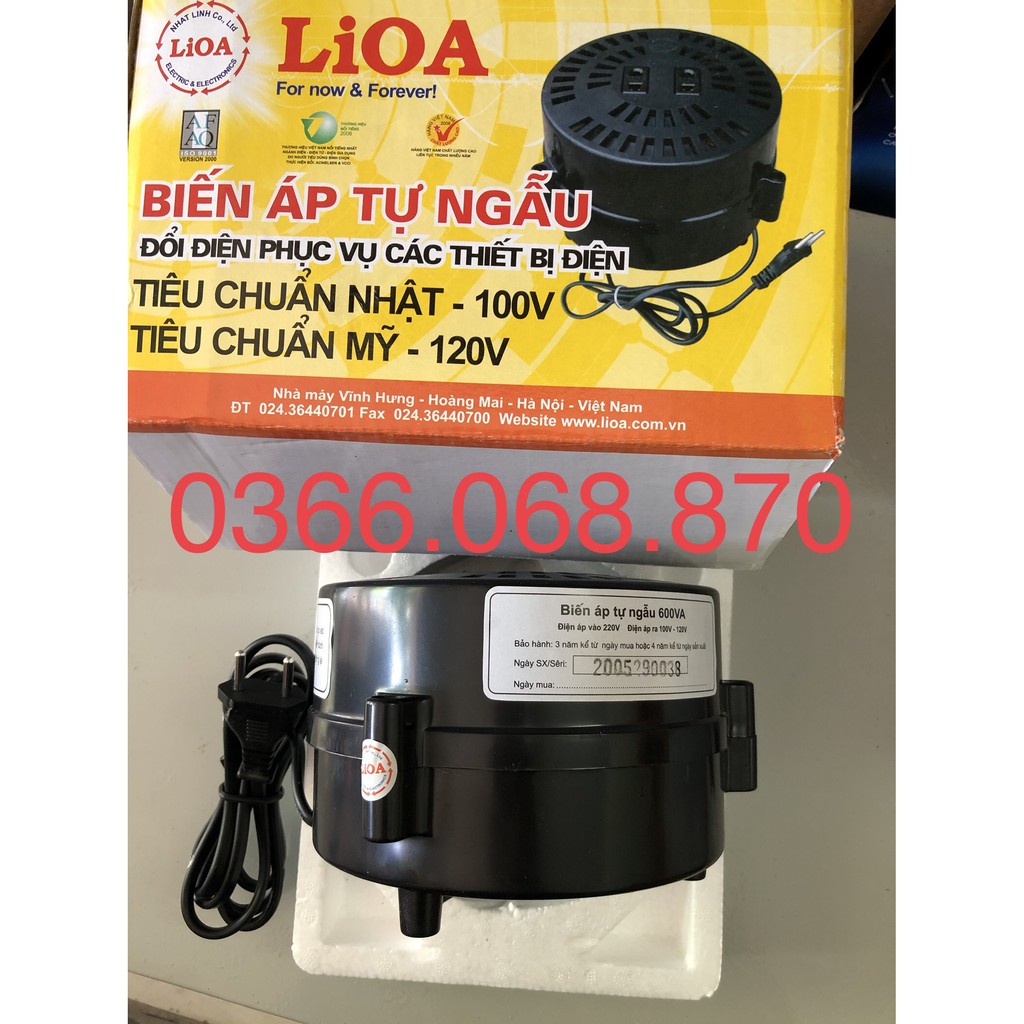 Đổi nguồn LiOA 600VA từ 220V sang 100V và 120V